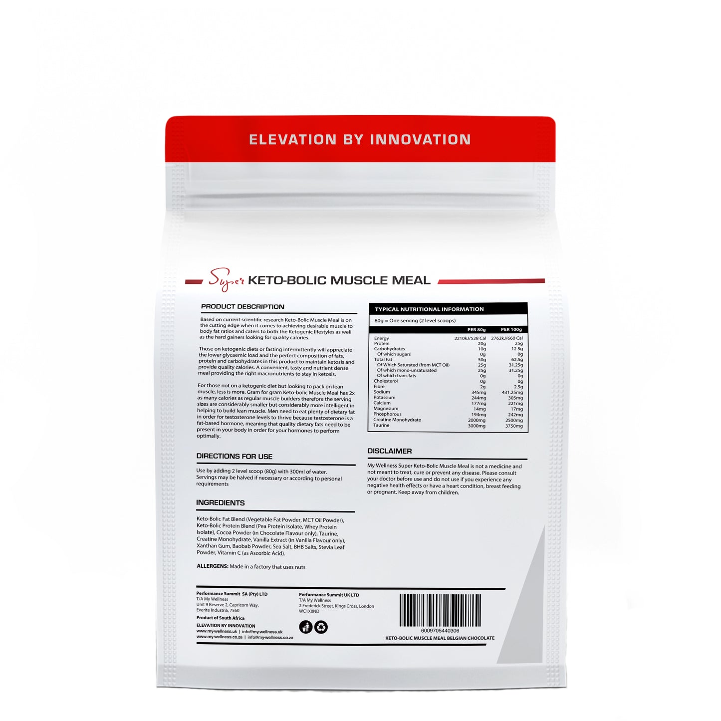 My Wellness Keto - Bolic Muscle Meal - Chocolate 1.2kg