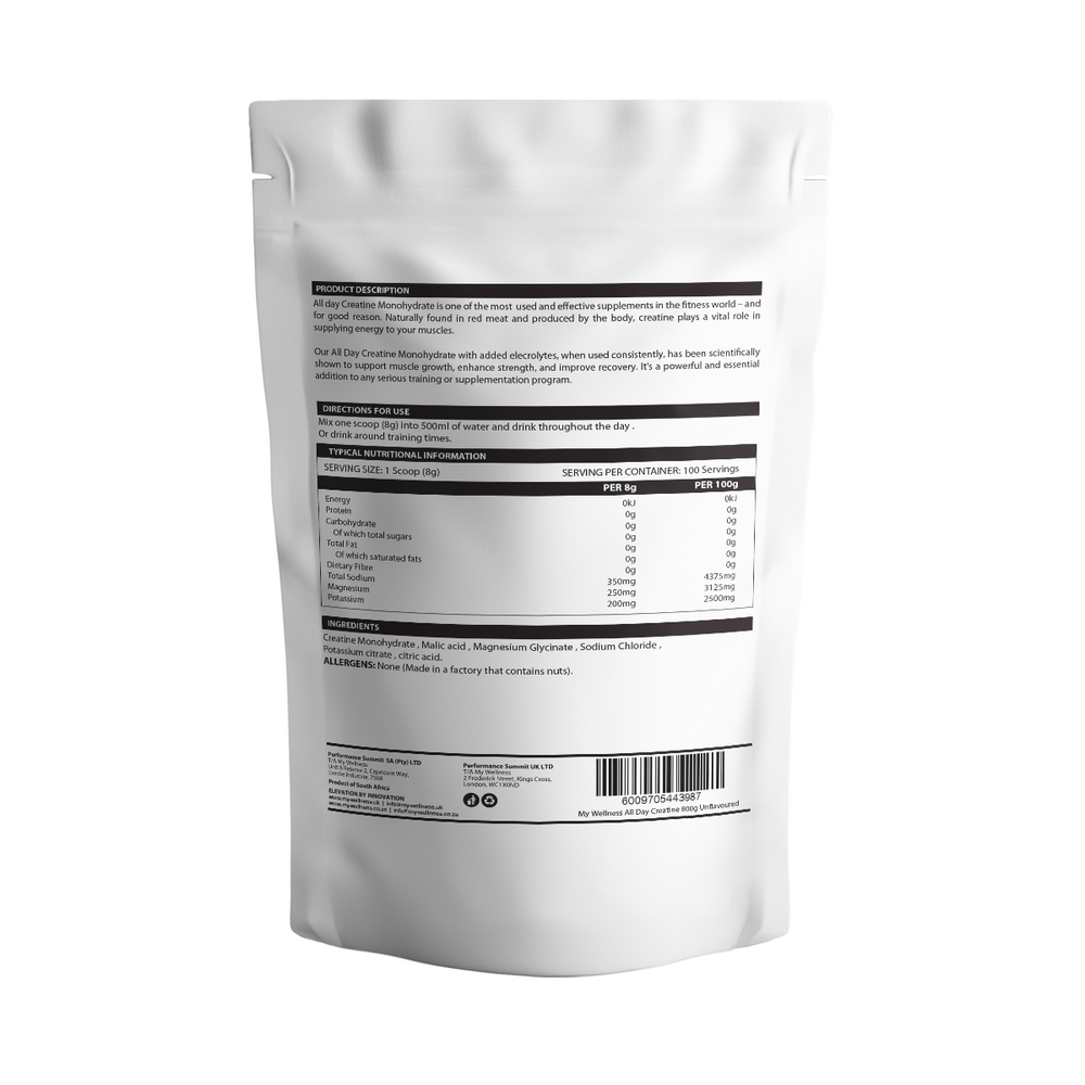 
                      
                        My Wellness All Day Creatine Monohydrate + Electrolytes 800g
                      
                    