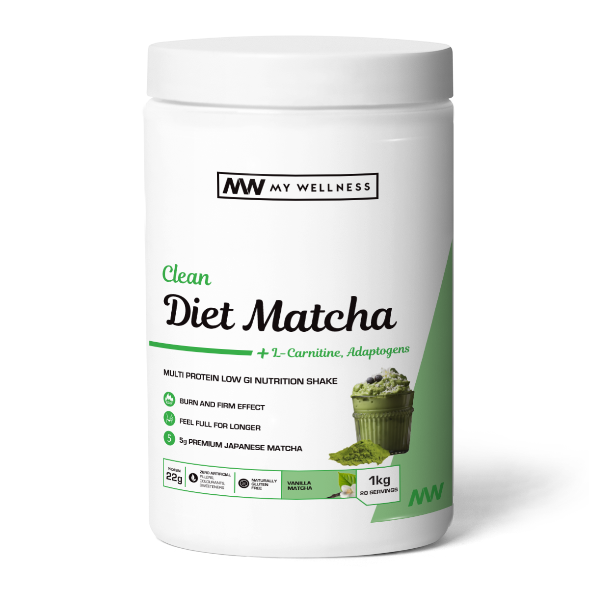 My Wellness Clean Diet Matcha 1kg Vanilla Matcha