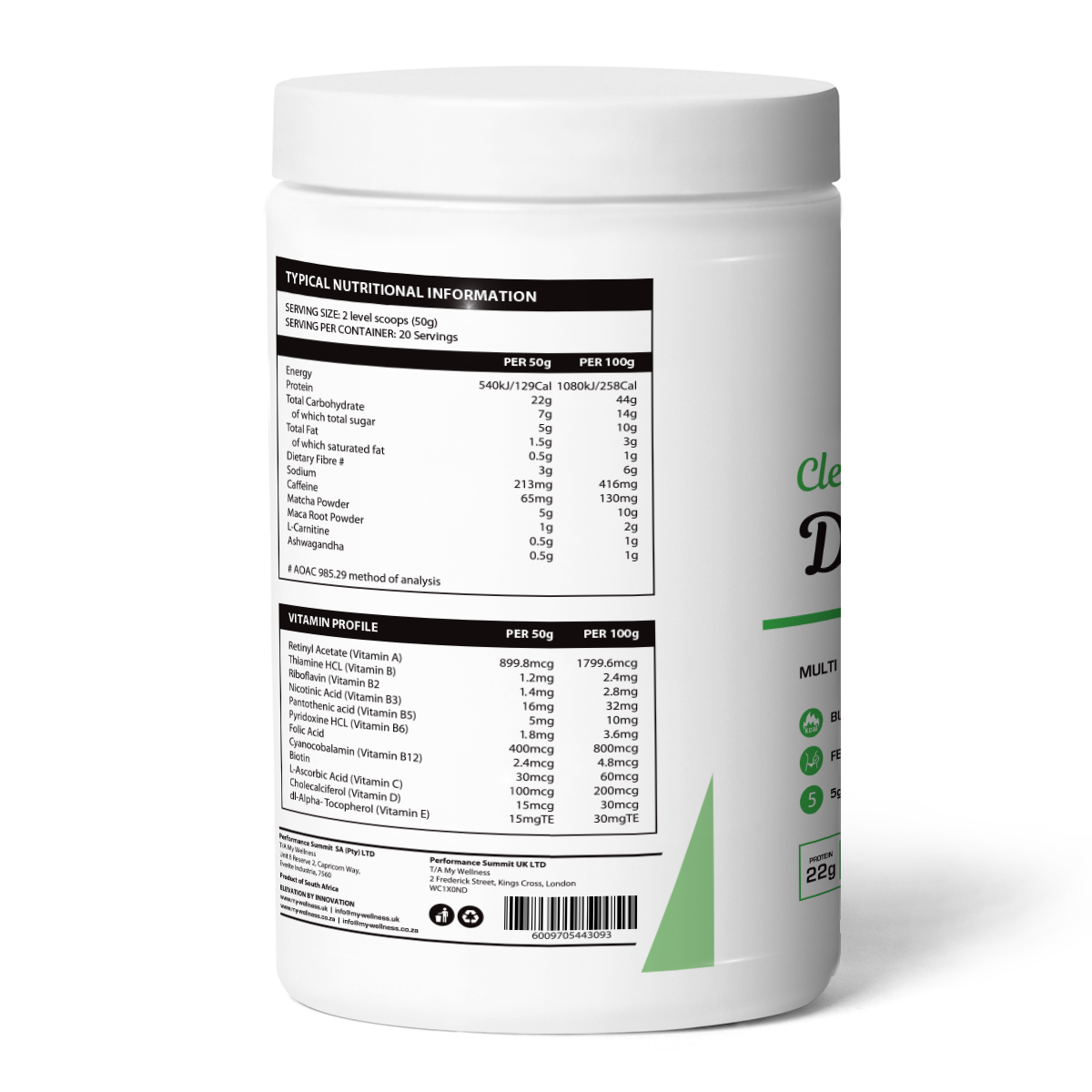 My Wellness Clean Diet Matcha 1kg Real Matcha