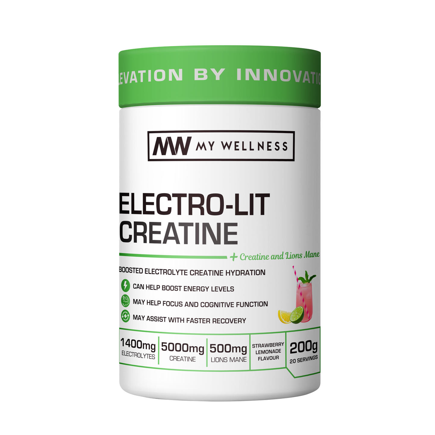 My Wellness Electro-Lit Creatine 200g Pink Lemonade