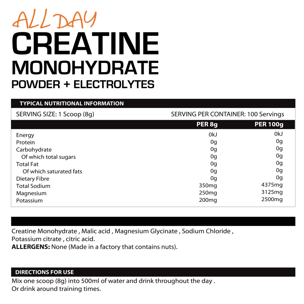 
                      
                        My Wellness All Day Creatine Monohydrate + Electrolytes 800g
                      
                    